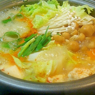 豆腐団子のピリ辛味噌鍋